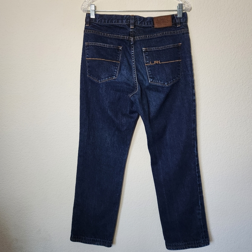 Women's Lauren Ralph Lauren Dark Wash Classic Straight Denim Jeans Size 8 - Picture 2 of 7